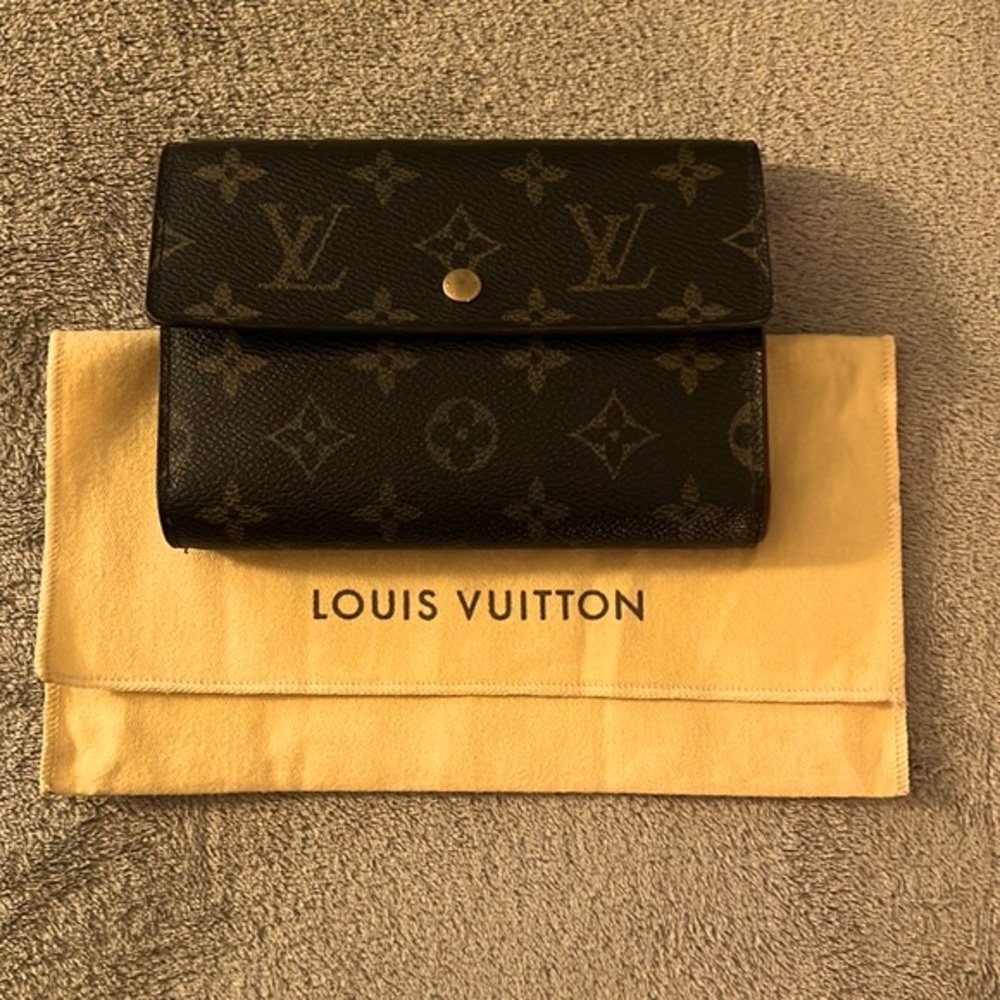 Louis Vuitton Brown and Tan Monogram Wallet